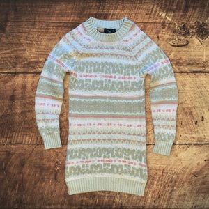 Cynthia Rowley Girls Holiday Sweater Dress Size 6 (large) Longsleeve Patterned